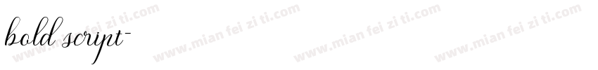 bold script字体转换